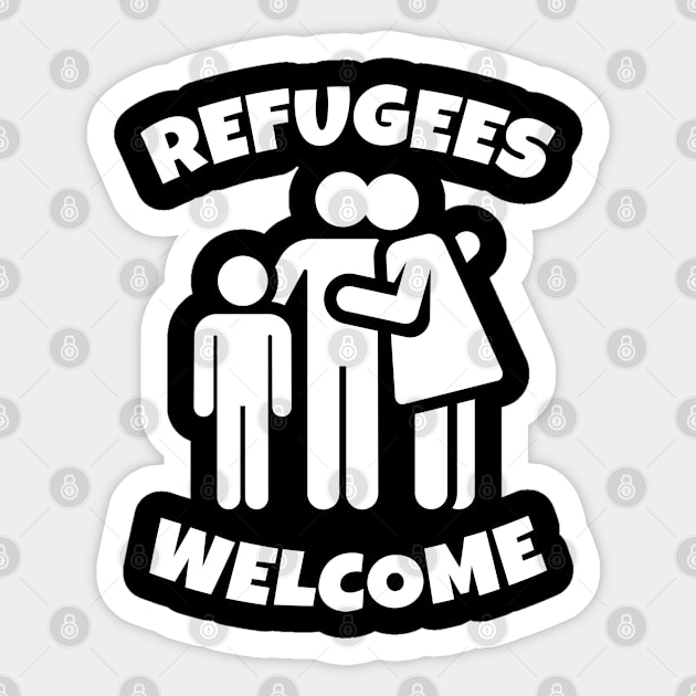 Refugees Welcome Sticker by VectorPlanet